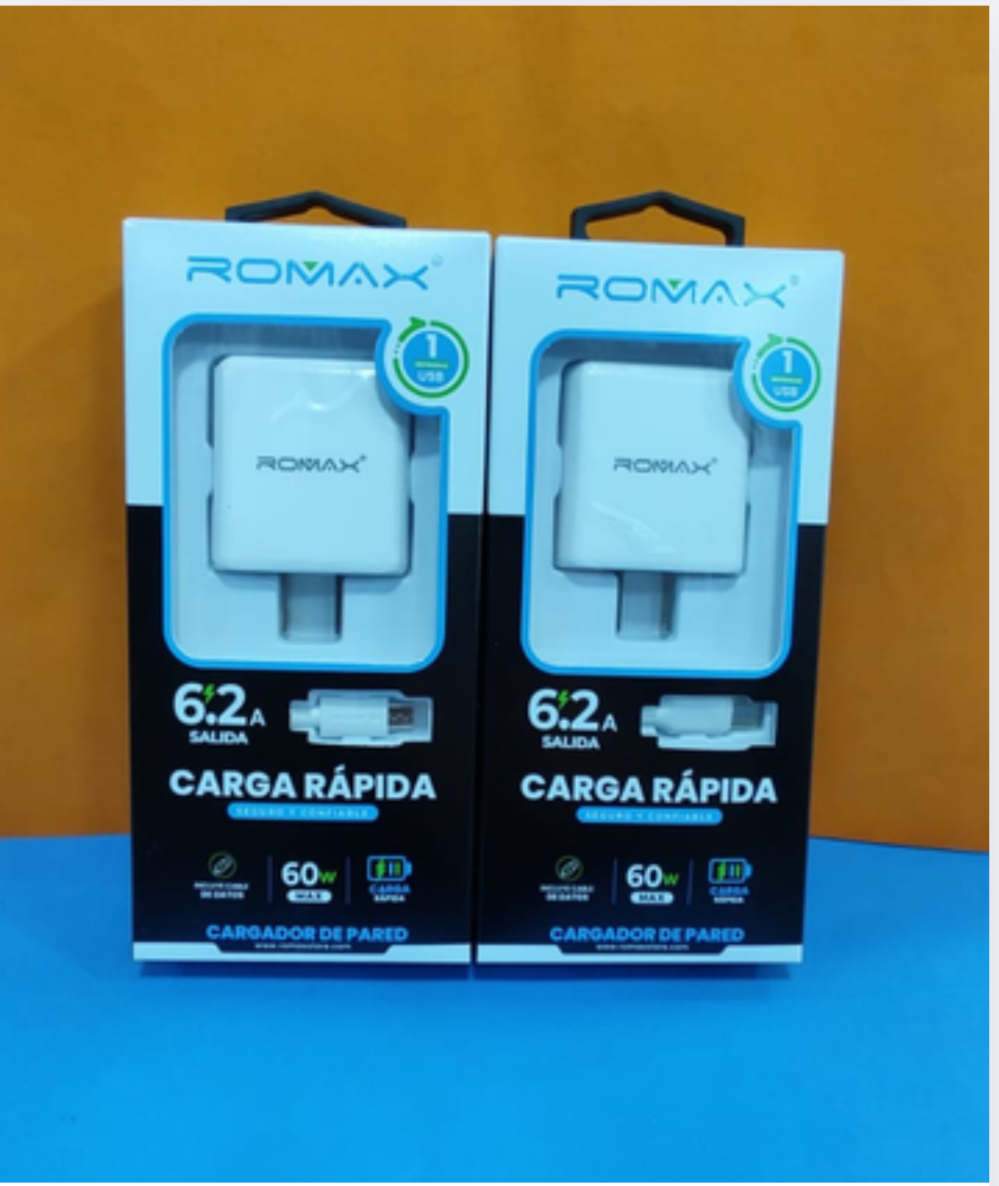 CARGADOR V8/C ROMAX 66W 6.2
