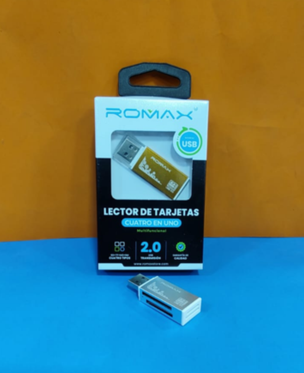 LECTOR DE TARJETAS ROMAX 4 EN 1 
