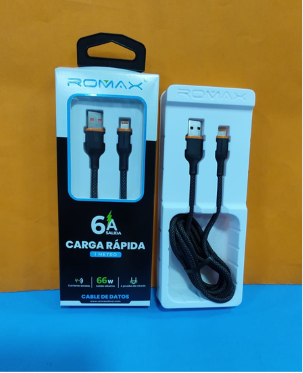 CABLE USB A IPHONE ROMAX 6A D0706